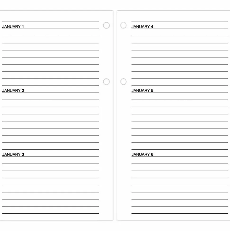 AT-A-GLANCE® 2026 Daily Loose-Leaf Desk Calendar Refill, Standard, 4 1/2" x 8"