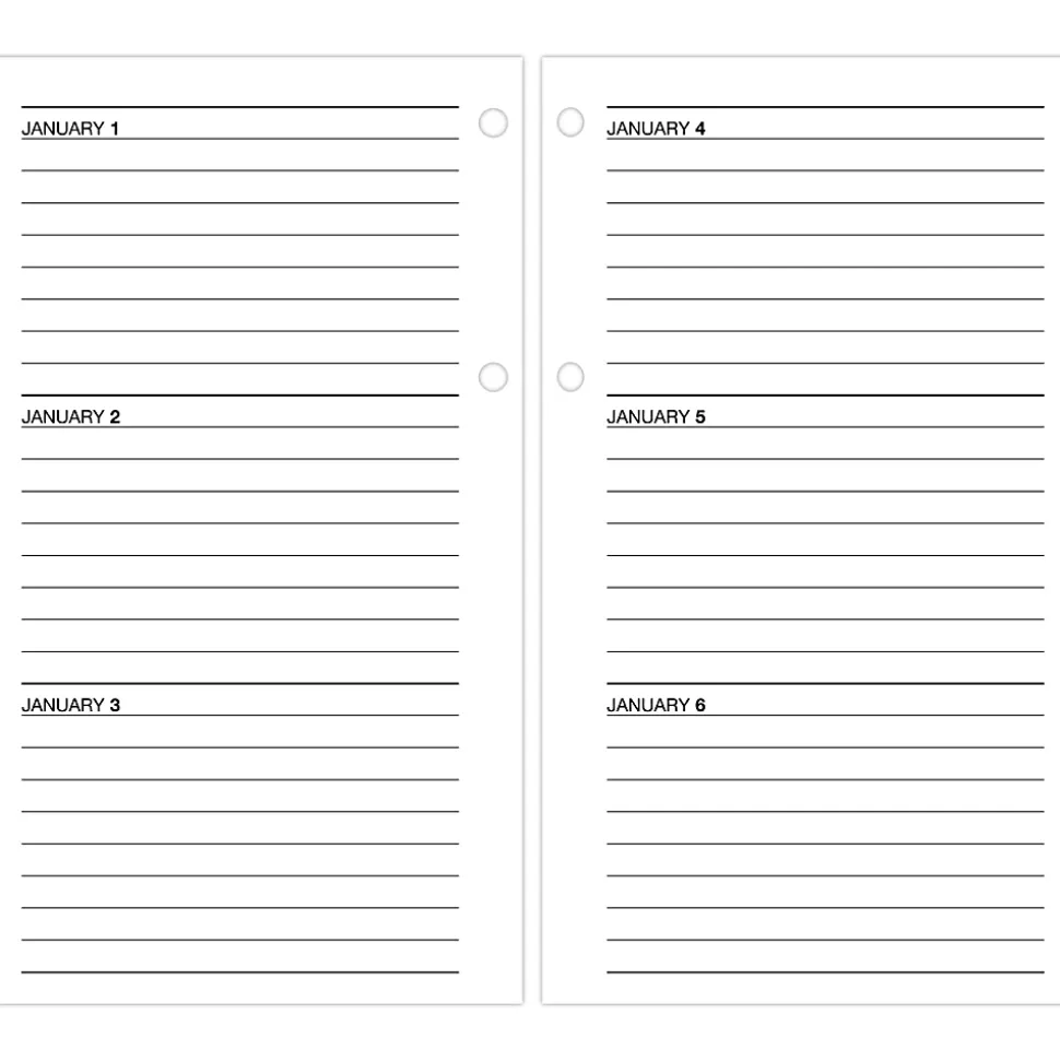 AT-A-GLANCE® 2026 Daily Loose-Leaf Desk Calendar Refill, Standard, 4 1/2" x 8"
