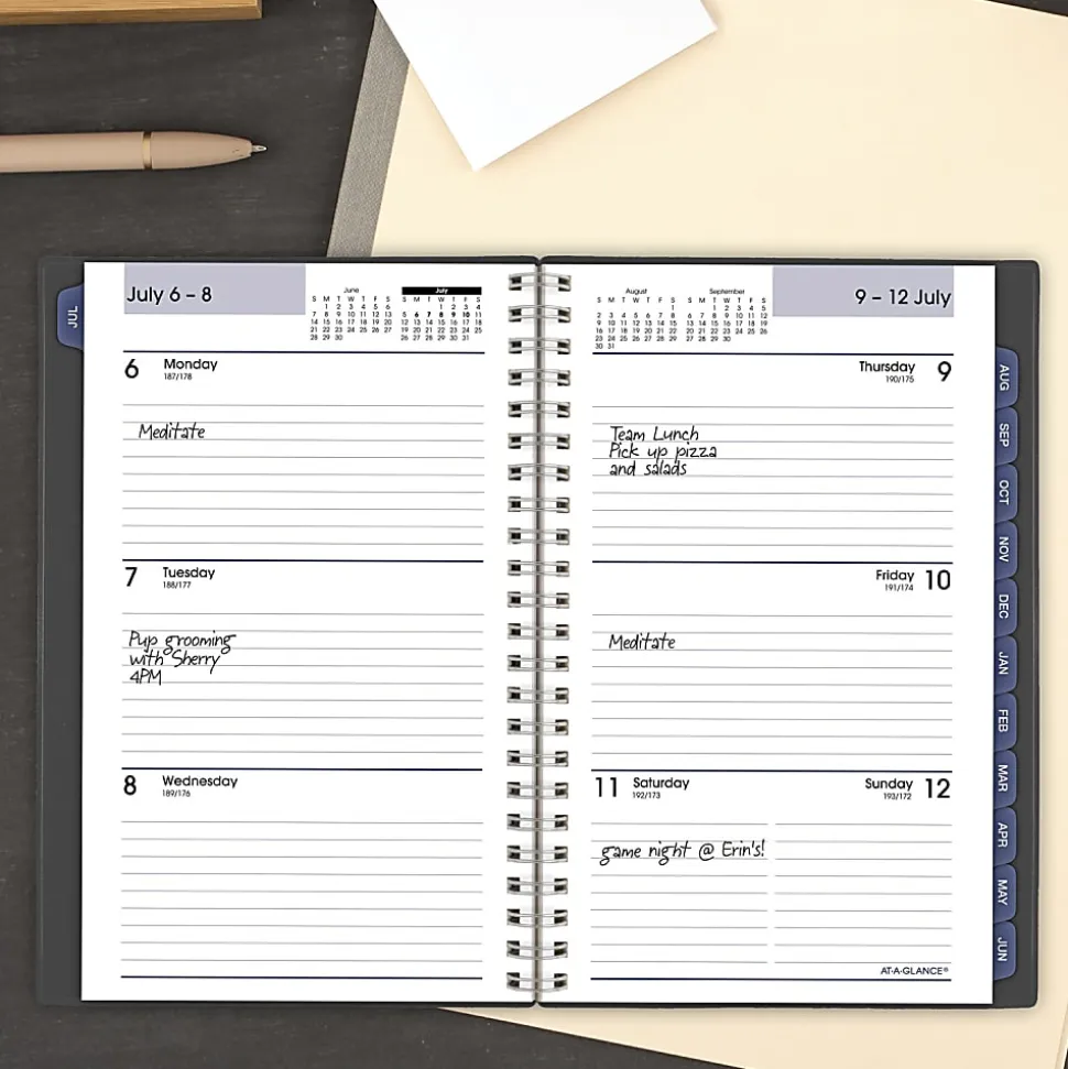 AT-A-GLANCE® DayMinder® Academic 2026-2027 Weekly Monthly Planner, Charcoal, Small, 5" x 8"