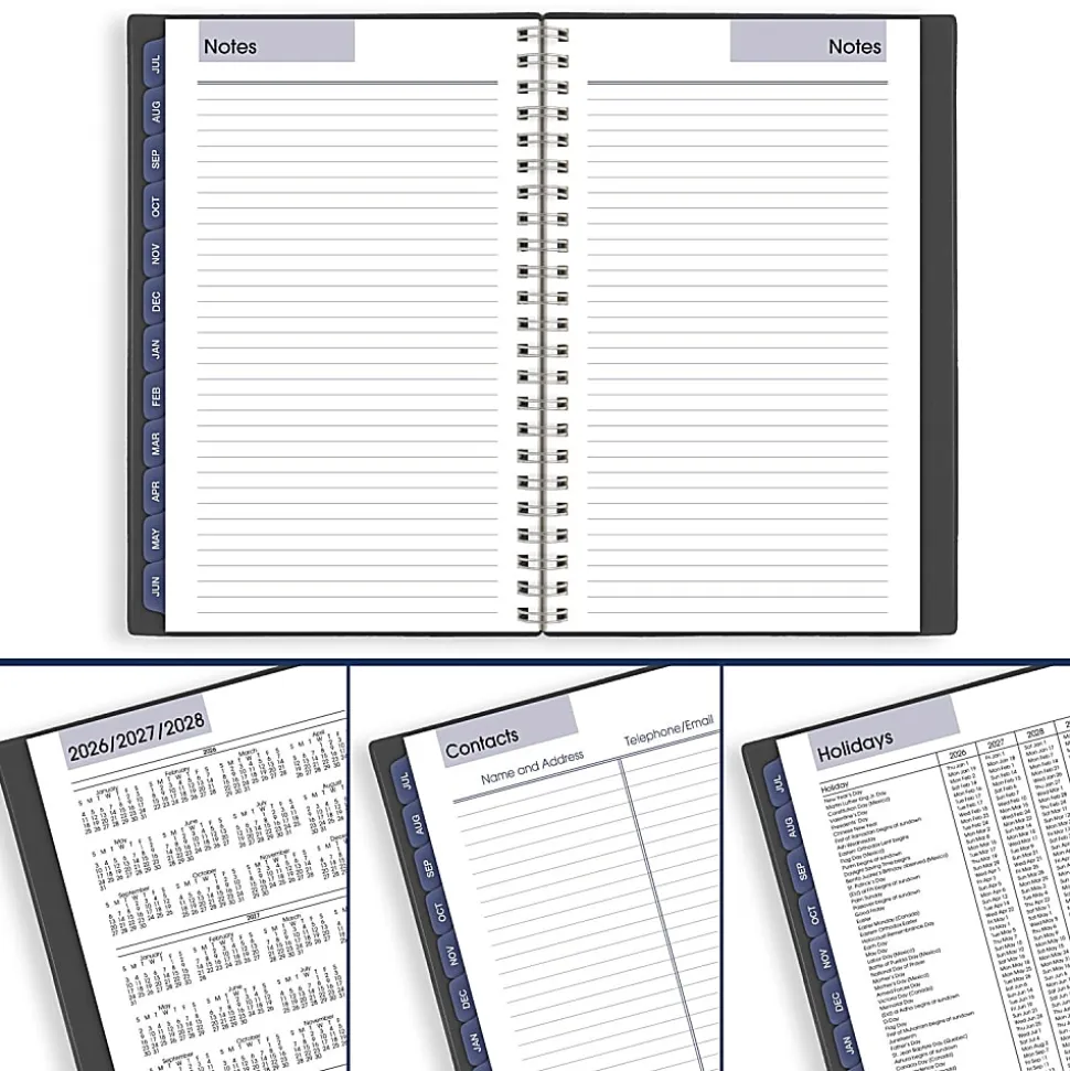AT-A-GLANCE® DayMinder® Academic 2026-2027 Weekly Monthly Planner, Charcoal, Small, 5" x 8"