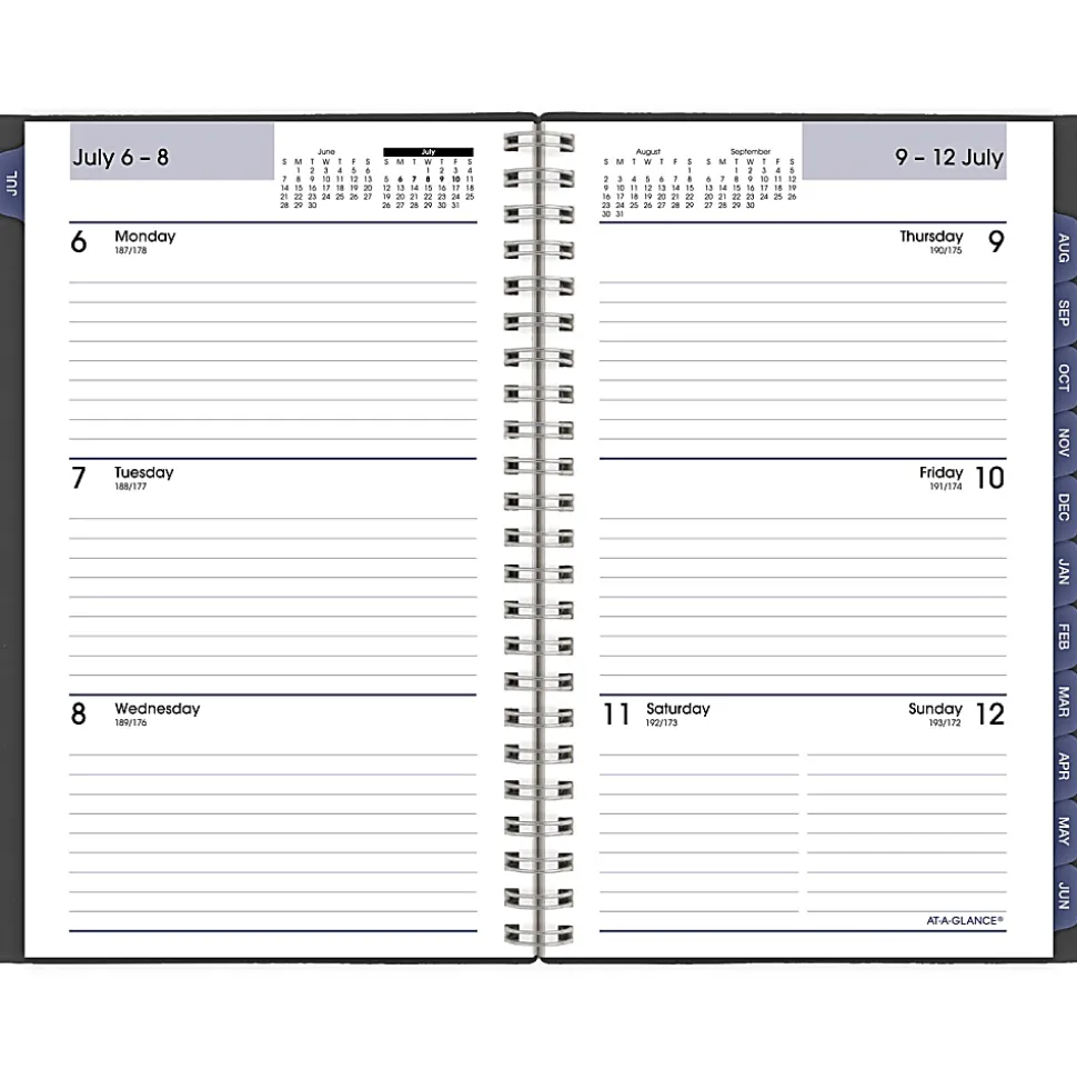 AT-A-GLANCE® DayMinder® Academic 2026-2027 Weekly Monthly Planner, Charcoal, Small, 5" x 8"