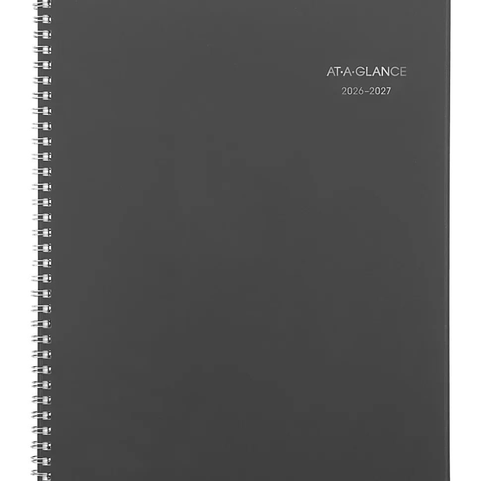 AT-A-GLANCE® DayMinder® Academic 2026-2027 Weekly Monthly Appointment Book Planner, Charcoal, Large, 8 1/2" x 11"