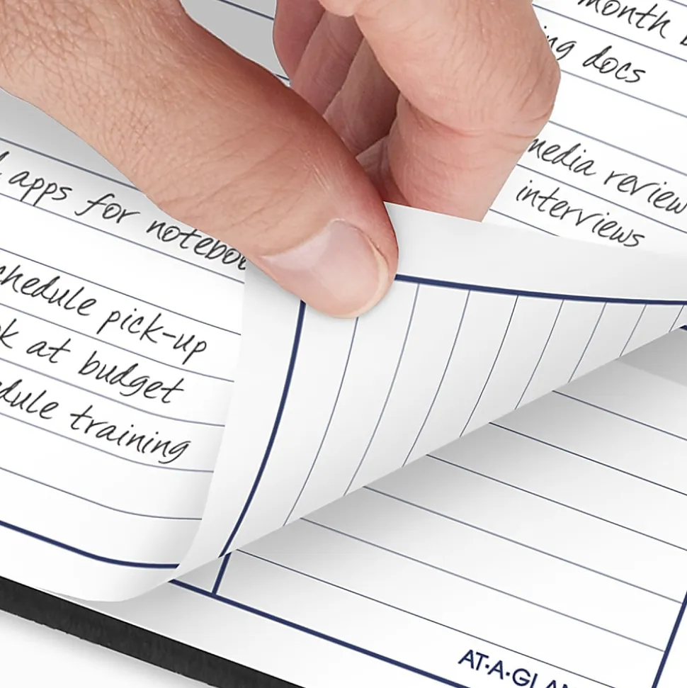 AT-A-GLANCE® DayMinder® 2026 Column Style Weekly Planner, Black, Medium, 7" x 8 3/4"