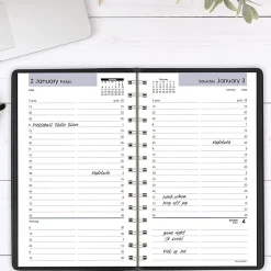 AT-A-GLANCE® DayMinder® 2026 Daily Appointment Book Planner, Black, Small, 5