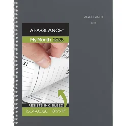 AT-A-GLANCE® DayMinder® 2026 Monthly Planner, Gray, Large, 8 1/2