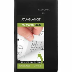 AT-A-GLANCE® DayMinder® 2026 Monthly Planner, Black, Pocket, 3 1/2