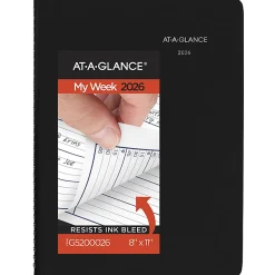 AT-A-GLANCE® DayMinder® 2026 Weekly Appointment Book Planner, Black, Large, 8