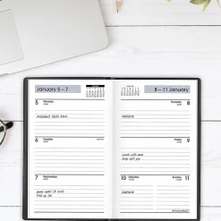 AT-A-GLANCE® DayMinder® 2026 Weekly Planner, Black, Pocket, 3 1/2