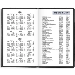 AT-A-GLANCE® DayMinder® 2026 Weekly Planner, Black, Pocket, 3 1/2