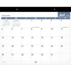 AT-A-GLANCE® Easy-to-Read Academic 2026-2027 Monthly Desk Pad Calendar, Standard, 21 3/4