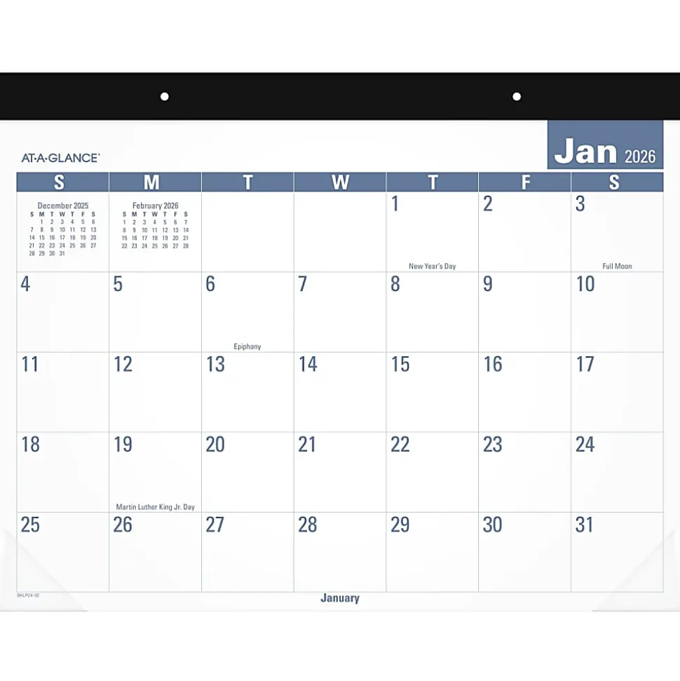 AT-A-GLANCE® 2026 Easy to Read Desk Pad Calendar, Standard, 21 3/4" x 17"