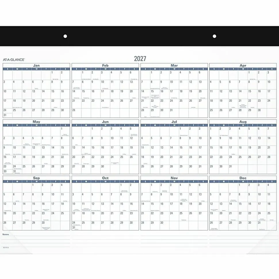 AT-A-GLANCE® 2026 Easy to Read Desk Pad Calendar, Standard, 21 3/4" x 17"