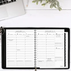 AT-A-GLANCE Executive® 2026 Weekly Monthly Appointment Book with Zipper, Black, Large, 8 1/4
