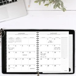 AT-A-GLANCE Executive® 2026 Weekly Monthly Appointment Book with Zipper, Black, Large, 8 1/4