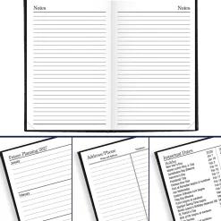 AT-A-GLANCE® Fine Diary® 2026 Weekly Monthly Diary, Black, Pocket, 2 3/4" x 4 1/4"