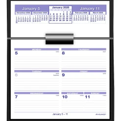 AT-A-GLANCE® FLIP-A-WEEK® 2026 Weekly Desk Calendar Refill, Small, 5 1/2" x 7"