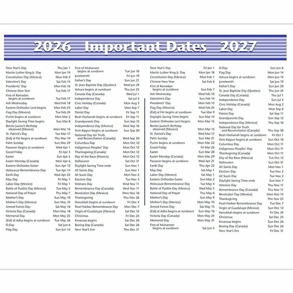 AT-A-GLANCE® FLIP-A-WEEK® 2026 Weekly Desk Calendar Refill, Small, 5 1/2" x 7"