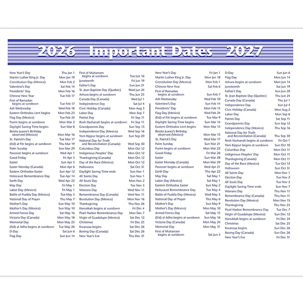 AT-A-GLANCE® FLIP-A-WEEK® 2026 Weekly Desk Calendar Refill, Small, 5 1/2" x 7"