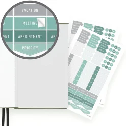 AT-A-GLANCE® FOUNDATION GOAL SETTING Undated Weekly Monthly Planner, Green, Small, 5 1/2" x 8 1/2"