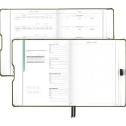 AT-A-GLANCE® FOUNDATION GOAL SETTING Undated Weekly Monthly Planner, Green, Small, 5 1/2