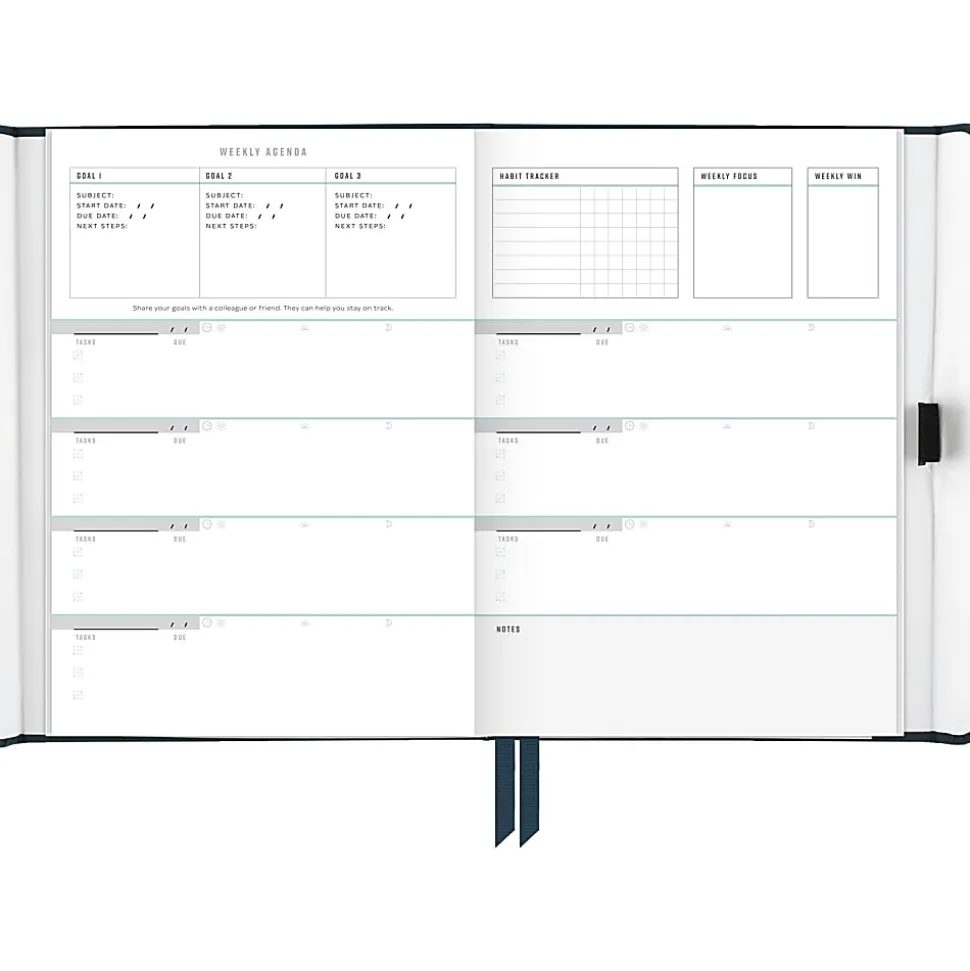 AT-A-GLANCE® Foundation Weekly/Monthly Planner, 5-1/2" x 8-1/2", Small, Blue, Undated