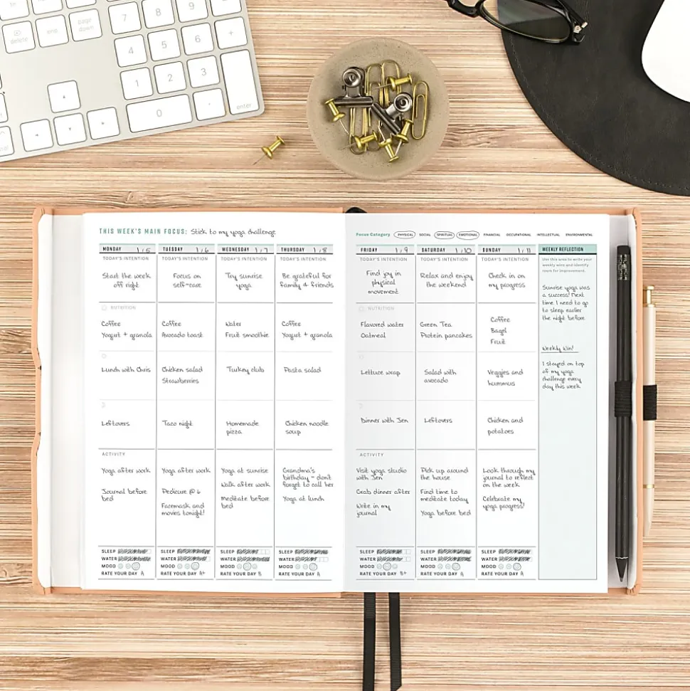 AT-A-GLANCE® FOUNDATION WELLNESS Planner, Small, 5 1/2" x 8 1/2"