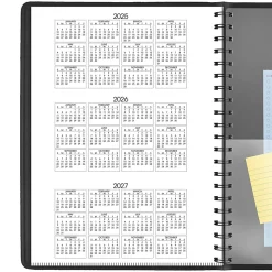 AT-A-GLANCE® 2026 Four Person Daily Appointment Book, Black, Large, 8" x 11"