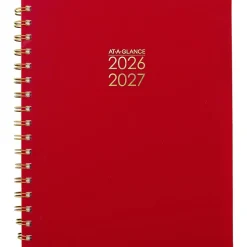AT-A-GLANCE® Harmony Academic 2026-2027 Weekly Monthly Planner, Scarlet, Medium, 7