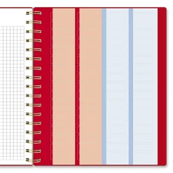 AT-A-GLANCE® Harmony Academic 2026-2027 Weekly Monthly Planner, Scarlet, Medium, 7