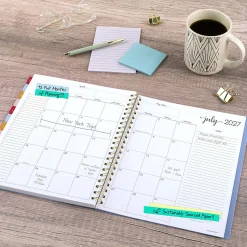 AT-A-GLANCEĀ® Harmony Academic 2026-2027 Weekly Monthly Planner, Blue Aura, Large, 8 1/2" x 11"