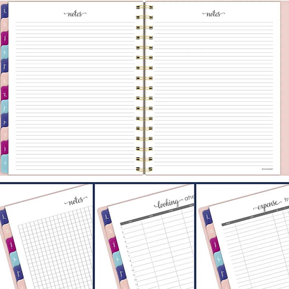 AT-A-GLANCE Harmony Weekly Monthly Planners, Medium, Sunset Coral