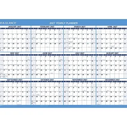 AT-A-GLANCEĀ® Horizontal Reversible Erasable Academic and Regular Year 2026-2027 Wall Calendar, Large, 36" x 24"