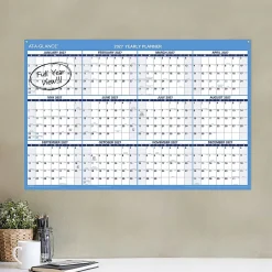 AT-A-GLANCE® Horizontal Reversible Erasable Academic and Regular Year 2026-2027 Wall Calendar, Large, 36