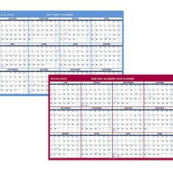 AT-A-GLANCE® Horizontal Reversible Erasable Academic and Regular Year 2026-2027 Wall Calendar, Extra Large, 48
