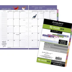AT-A-GLANCEĀ® Kathy DavisĀ® 2026 Monthly Planner Refill, Loose-Leaf, Desk Size, 5-1/2" x 8-1/2"