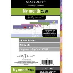 AT-A-GLANCE® Kathy Davis® 2026 Monthly Planner Refill, Loose-Leaf, Desk Size, 5-1/2" x 8-1/2"