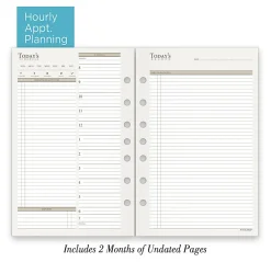 AT-A-GLANCE® 2-Month Daily Planner Calendar Refill, 8-1/2" x 5-1/2", White, Undated, 031-2