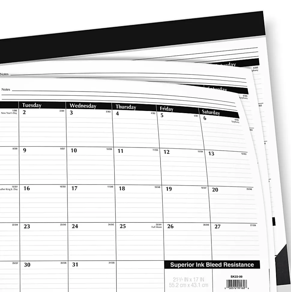 AT-A-GLANCE® 2026 Monthly Desk Pad Calendar, Standard, 21 3/4" x 17"