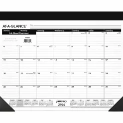 AT-A-GLANCE® 2026 Monthly Desk Pad Calendar, Standard, 21 3/4