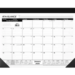 AT-A-GLANCE® 2026 Monthly Desk Pad Calendar, Standard, 21 3/4
