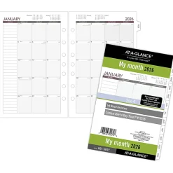 AT-A-GLANCE® 2026 Monthly Planner Refill, Loose-Leaf, Desk Size, 5 1/2