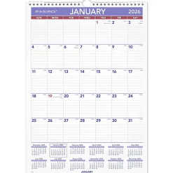AT-A-GLANCE® 2026 Monthly Wall Calendar, Medium, 12