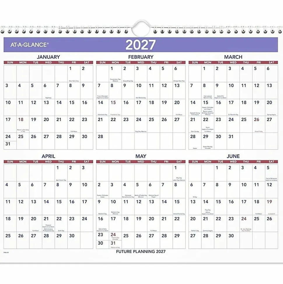 AT-A-GLANCE® 2026 Monthly Wall Calendar, Medium, 15" x 12"