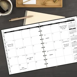 AT-A-GLANCE® Move-A-Page Academic 2026-2027 Weekly Monthly Appointment Book Planner, Black, Large, 9