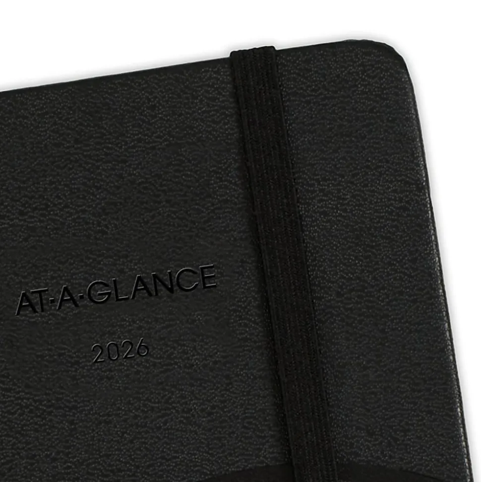 AT-A-GLANCE® Plan. Write. Remember.® 2026 Weekly Monthly Appointment Book Planner, Casebound, Black, Large, 7 1/2" x 10"