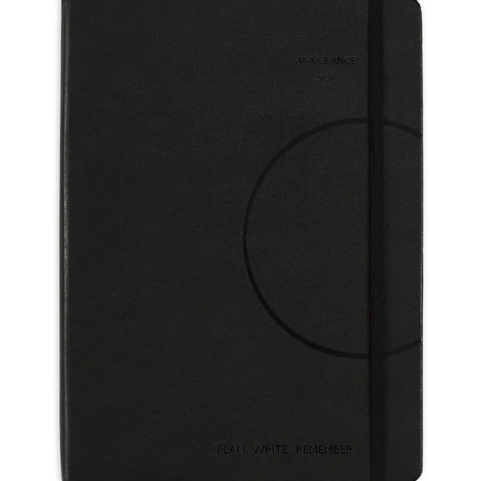 AT-A-GLANCE® Plan. Write. Remember.® 2026 Weekly Monthly Appointment Book Planner, Casebound, Black, Large, 7 1/2" x 10"