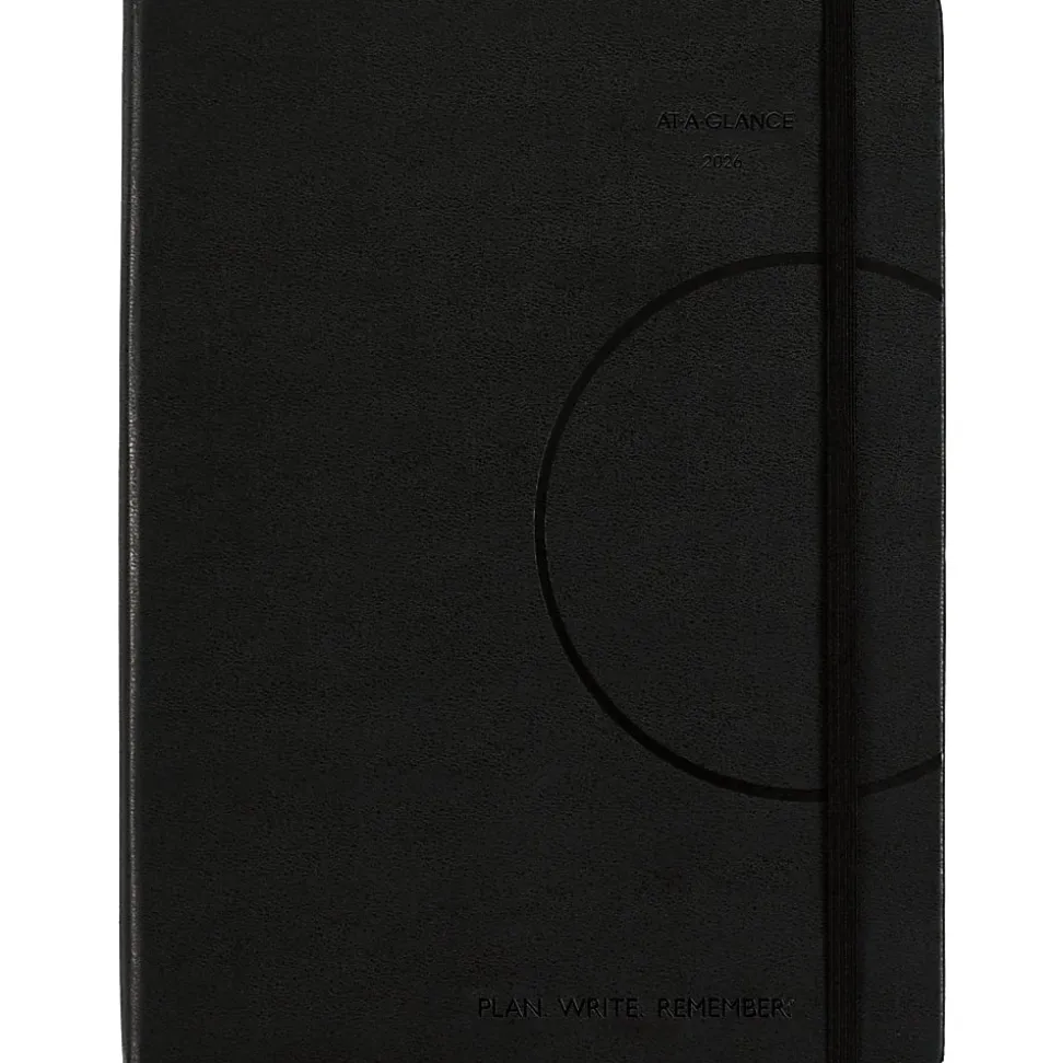 AT-A-GLANCE® Plan. Write. Remember.® 2026 Weekly Monthly Appointment Book Planner, Casebound, Black, Large, 7 1/2" x 10"