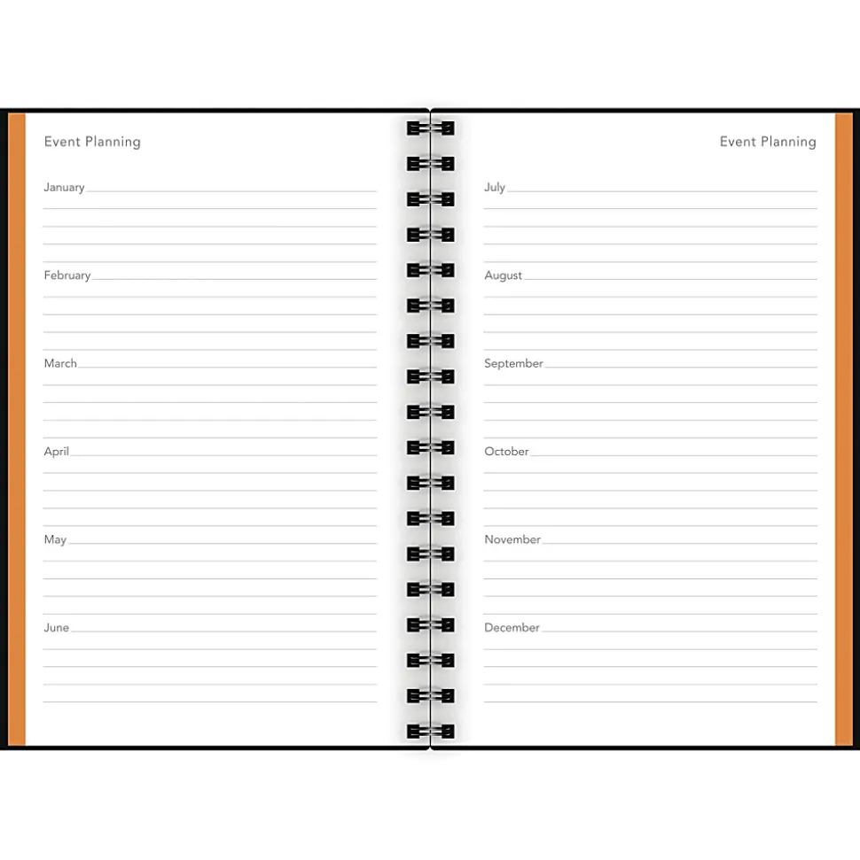 AT-A-GLANCE Plan. Write. Remember. Two Days Per Page Planning Notebook, Undated, 6" x 9", Black