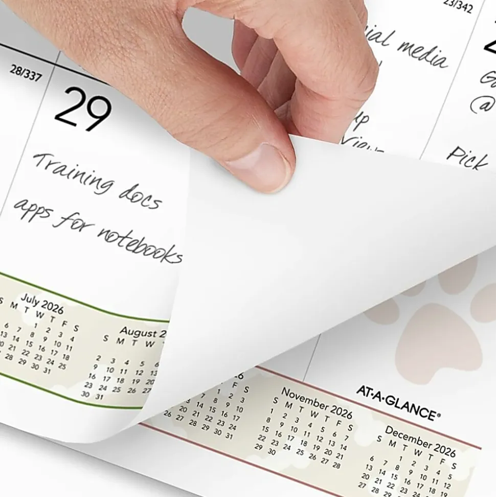 AT-A-GLANCE® 2026 Puppies Monthly Wall Calendar, Large, 15 1/2" x 22 3/4"