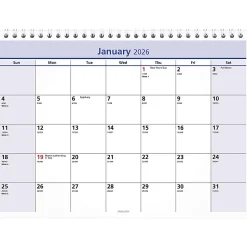 AT-A-GLANCE® QuickNotes® 2026 Monthly Desk Wall Calendar, Small, 11